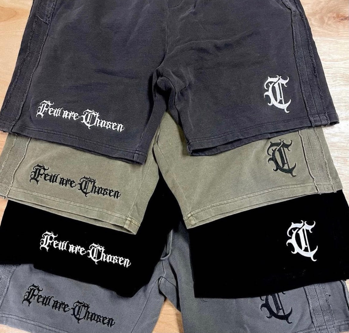 Few are Chosen Shorts (Dark Grey, White)