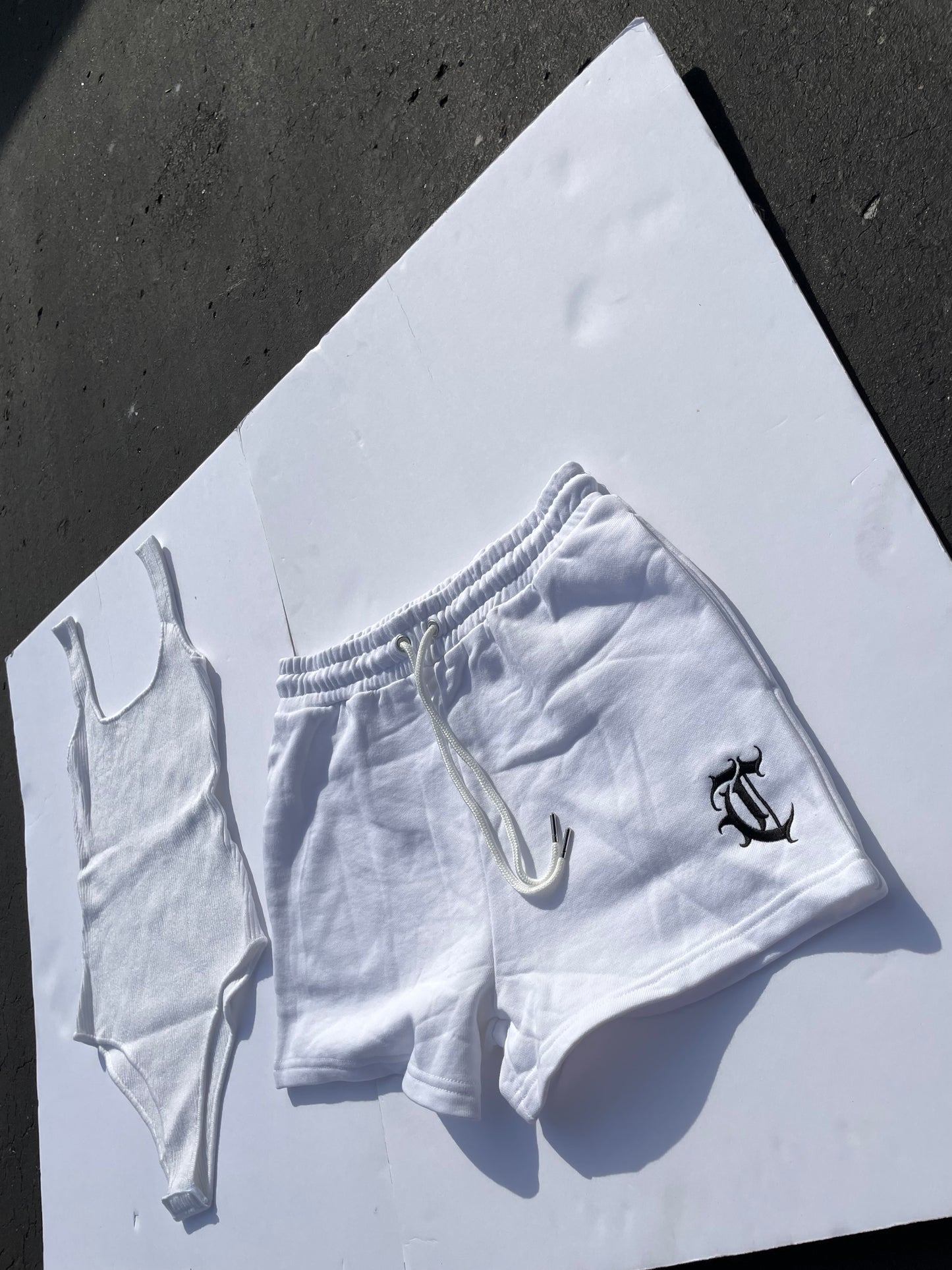 Chosen Shorts Set (White, Black)