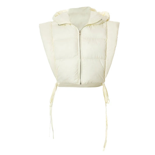 Limitless Hooded Cropped Vest - Ivory